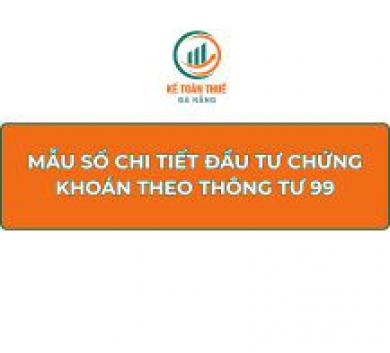 Mẫu Sổ chi tiết đầu tư chứng khoán theo Thông tư 99