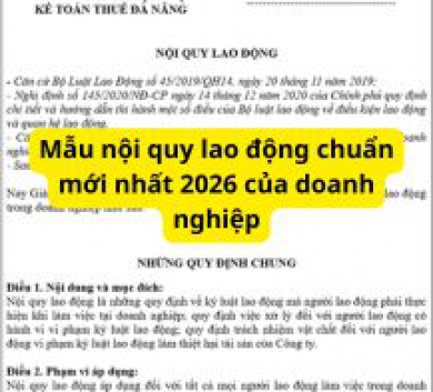 Mẫu nội quy lao động chuẩn mới nhất 2026 của doanh nghiệp