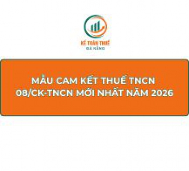 Mẫu cam kết thuế TNCN 08/CK-TNCN mới nhất năm 2026