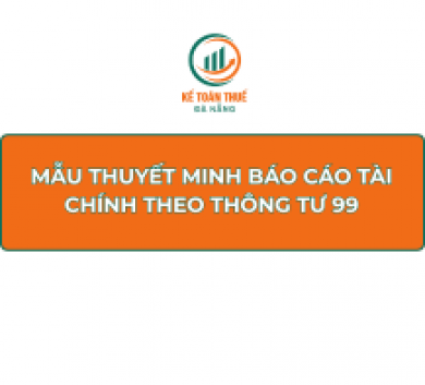Mẫu thuyết minh Báo cáo tài chính theo Thông tư 99