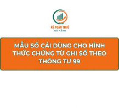 Mẫu Sổ Cái dùng cho hình thức Chứng từ ghi sổ theo Thông tư 99