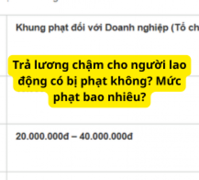 Trả lương chậm cho người lao động có bị phạt không? Mức phạt bao nhiêu?