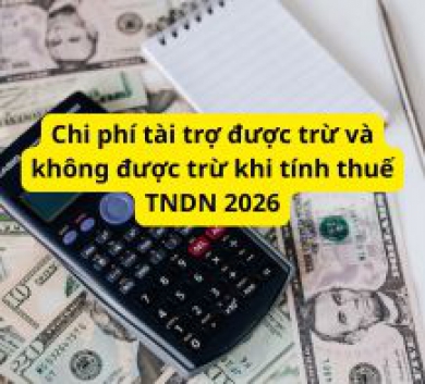 Chi phí tài trợ được trừ và không được trừ khi tính thuế TNDN 2026